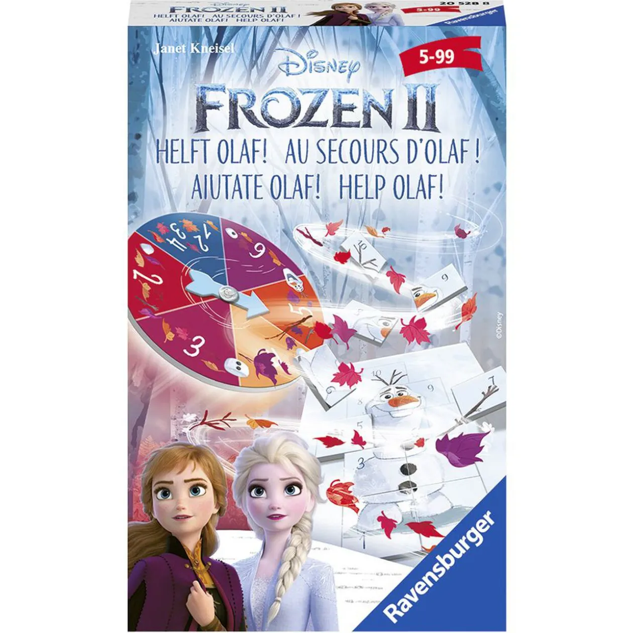 Mini jeu de société course La Reine des Neiges Au secours d'Olaf !