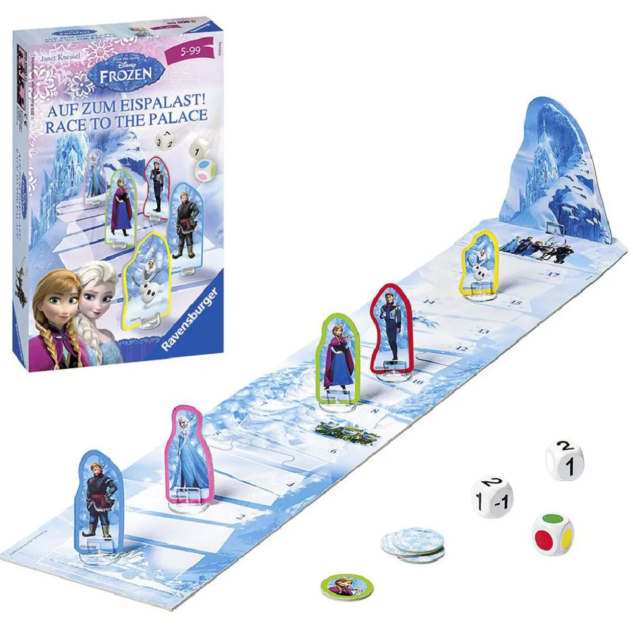 Mini jeu de société La Reine des Neiges La course au palais