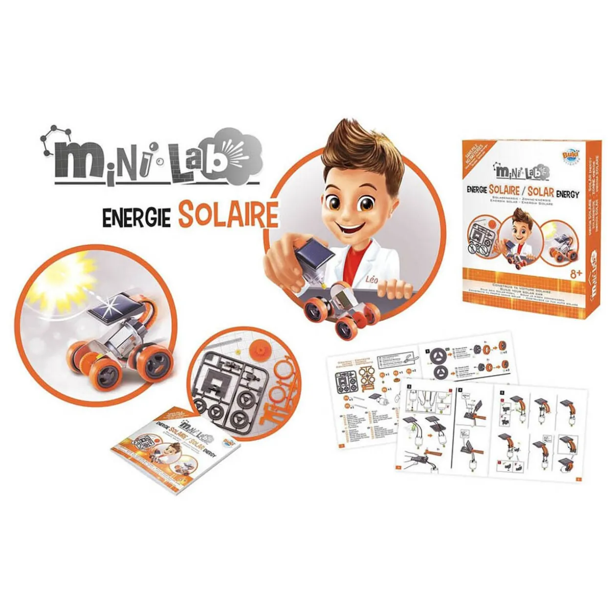 Mini laboratoire scientifique voiture énergie solaire Buki