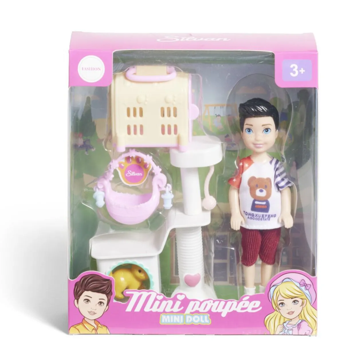 Mini poupée avec accessoires - 3 modèles