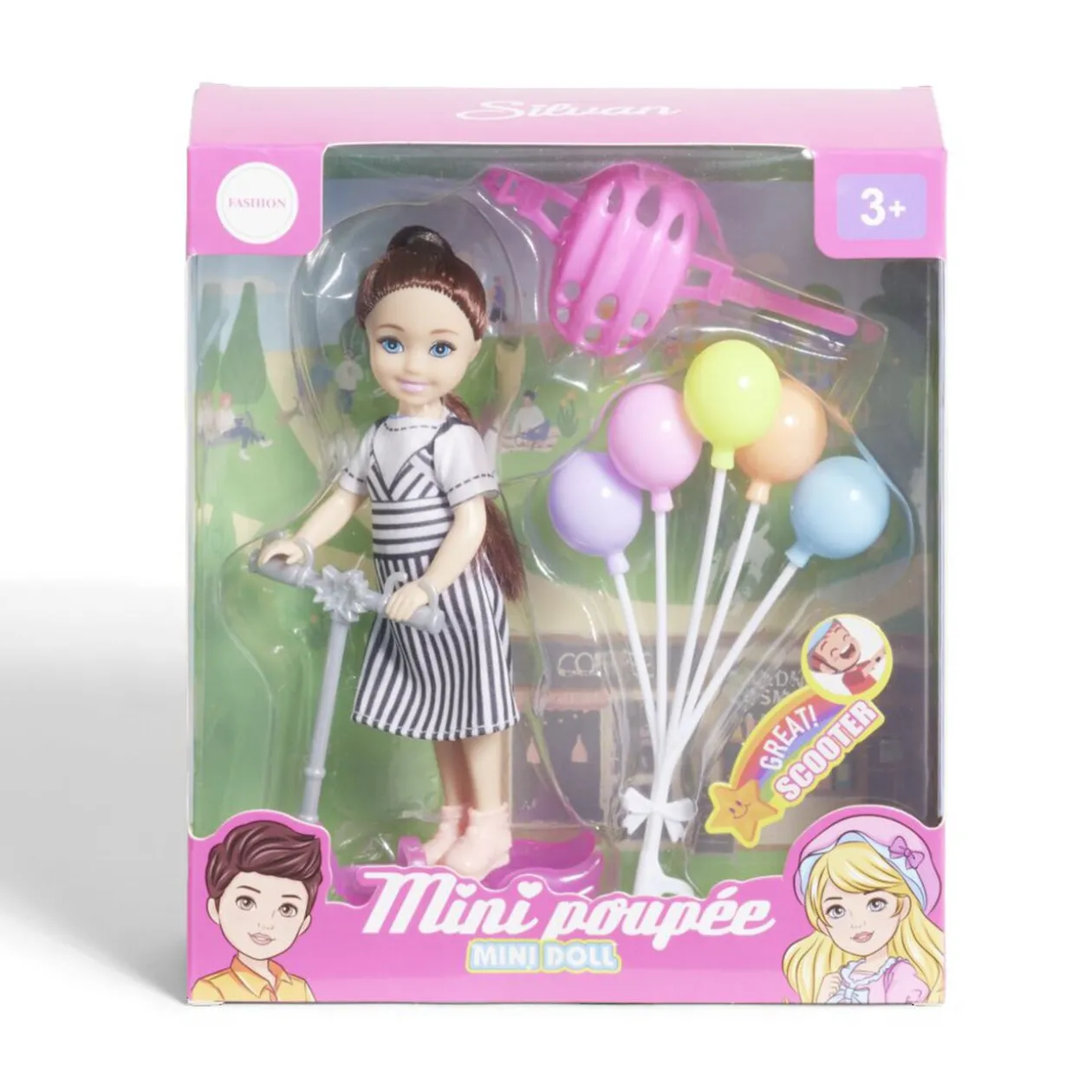 Mini poupée avec accessoires - 3 modèles