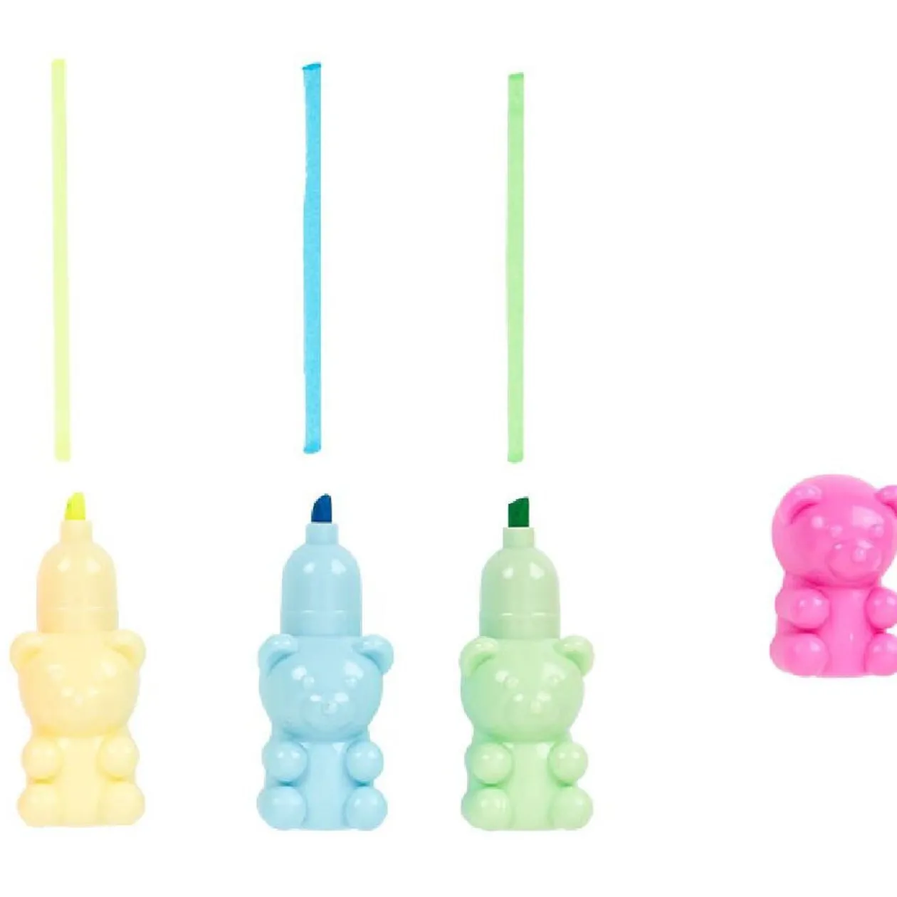 Mini surligneur pastel ourson superposable x5