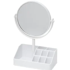 Miroir double avec organiseur cosmétique