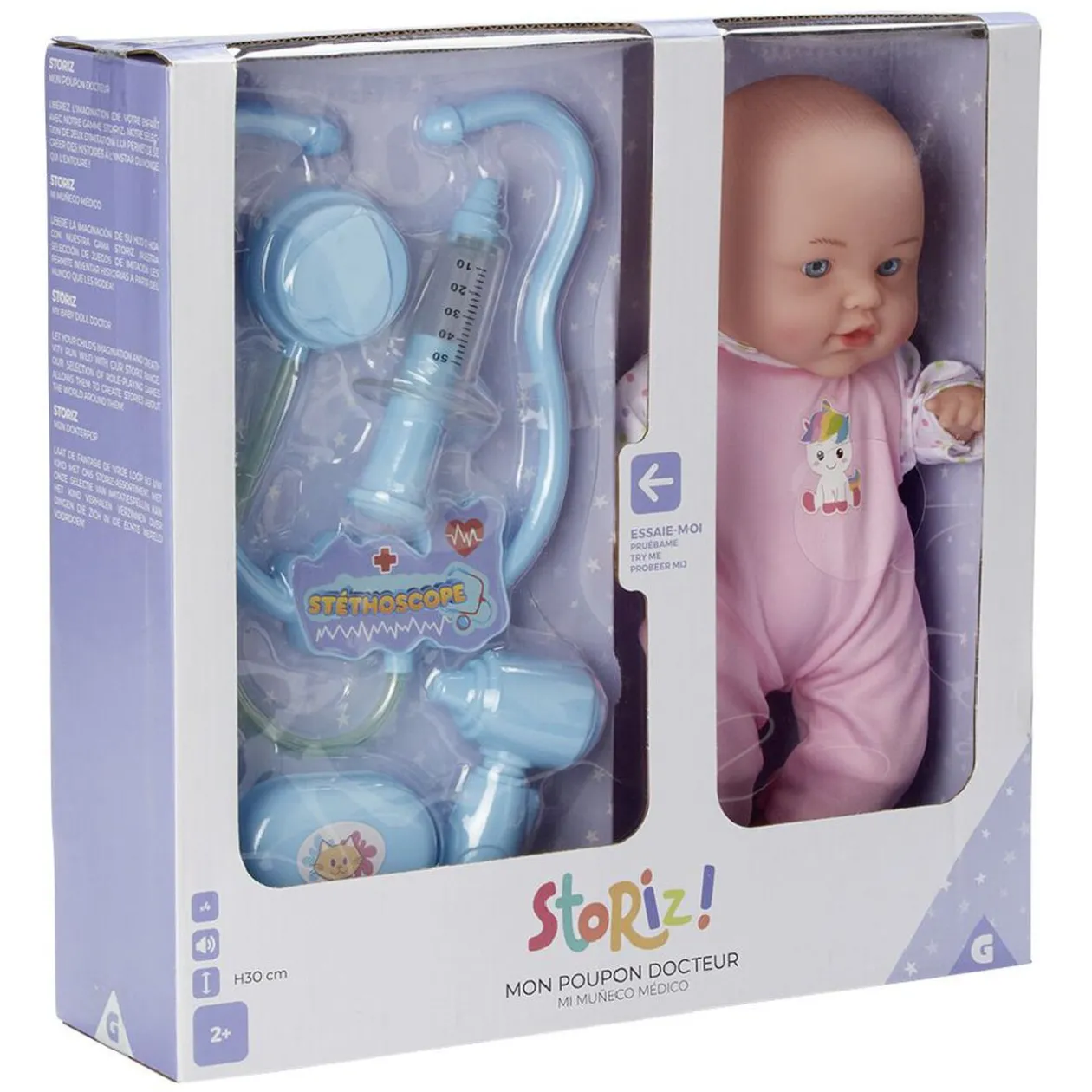 Mon poupon docteur - 6 sons - H30 cm