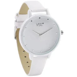 Montre à cadran rond bracelet blanc