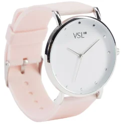 Montre à cadran rond bracelet pastel