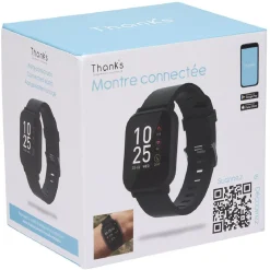 Montre connectée Thanks noire