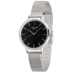 Montre femme bracelet maille milanaise inox gris argenté