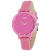 Montre femme bracelet simili cadran rond rose bonbon