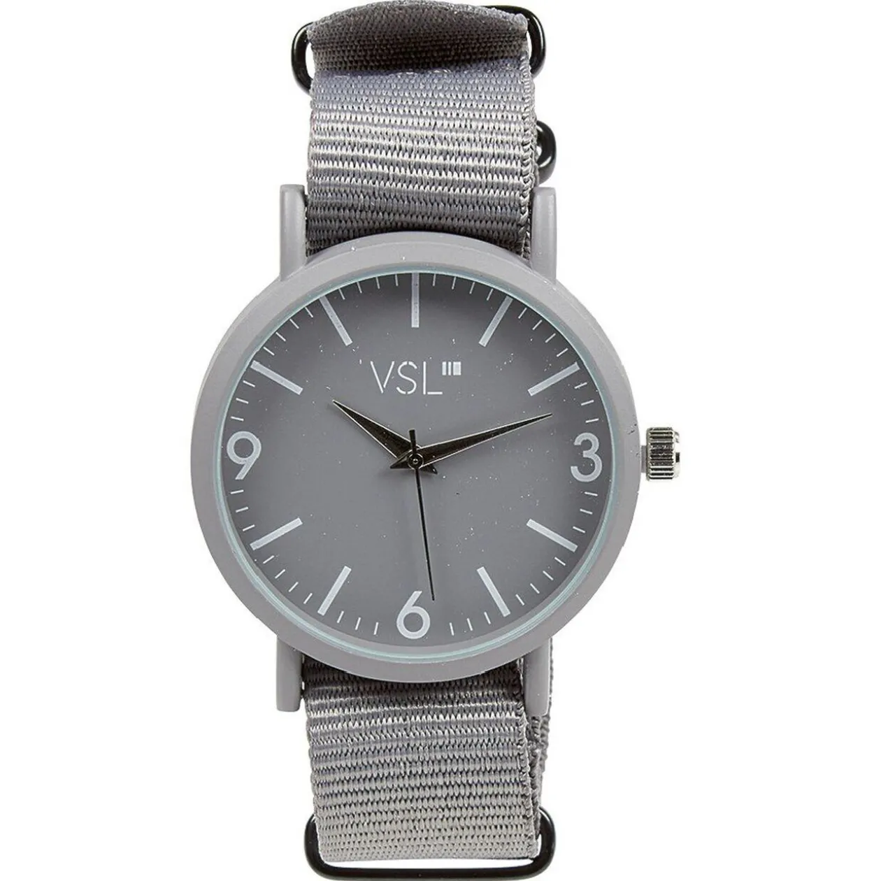 Montre Homme monochrome bracelet effet tissu