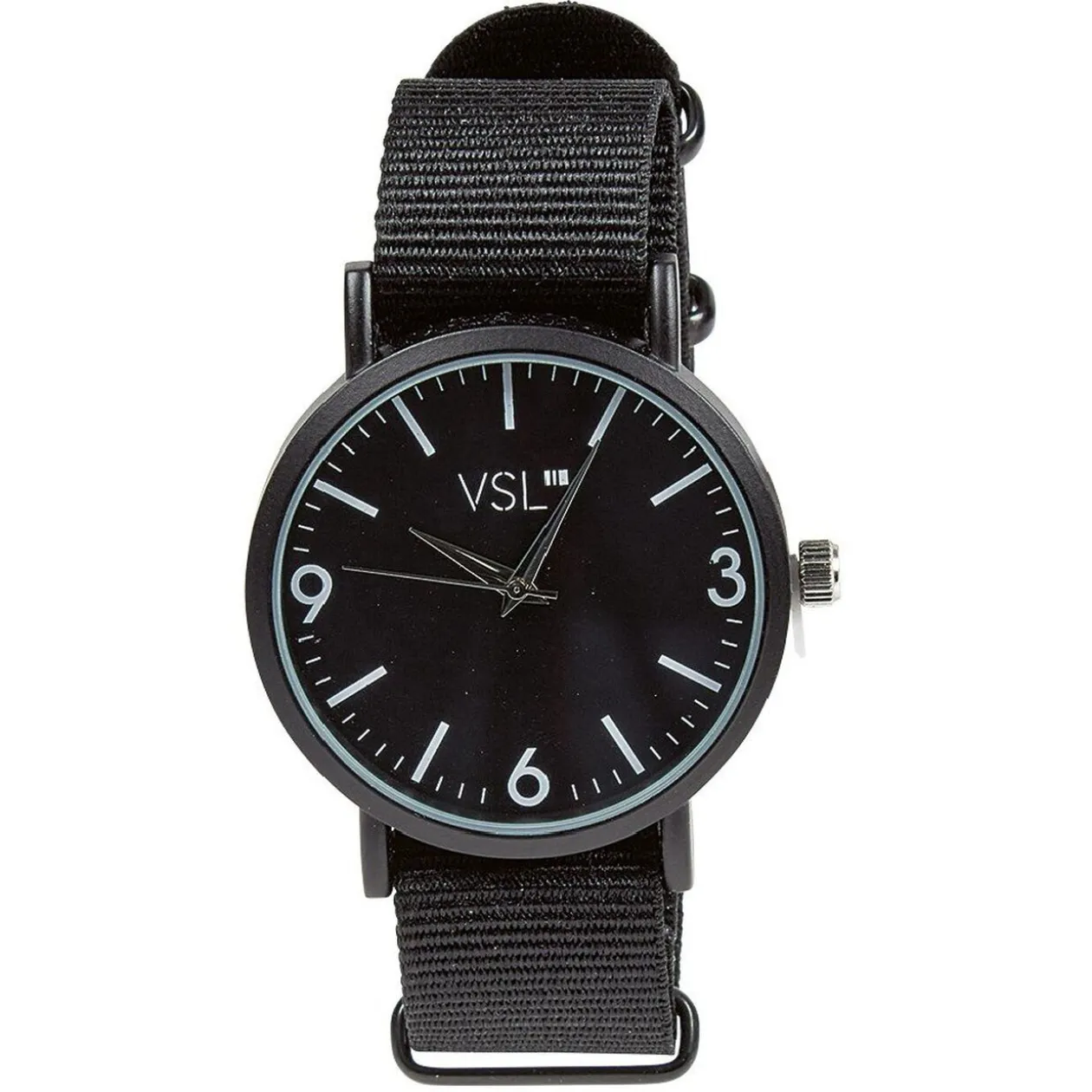 Montre Homme monochrome bracelet effet tissu