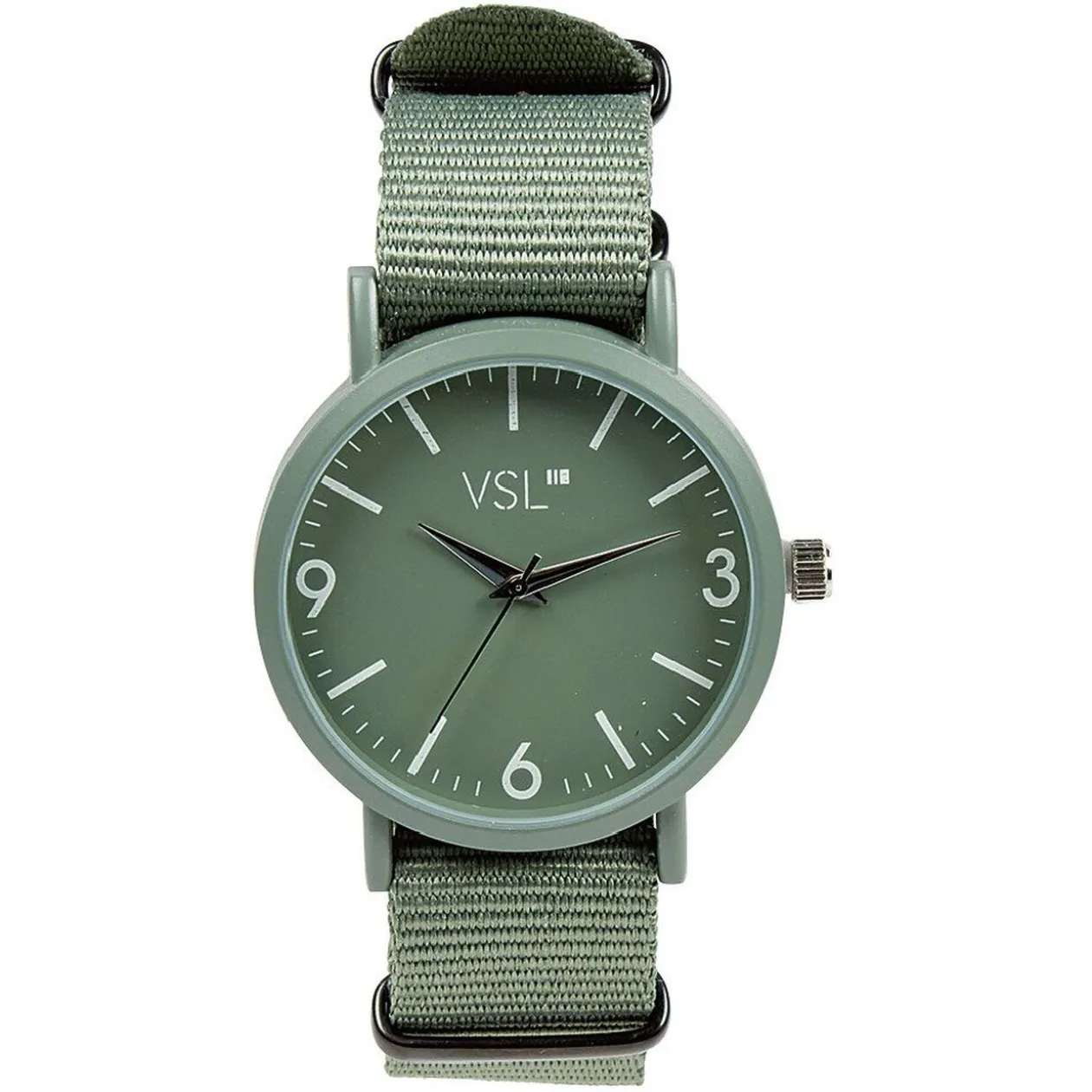 Montre Homme monochrome bracelet effet tissu