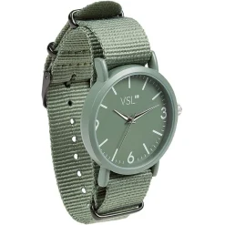 Montre Homme monochrome bracelet effet tissu