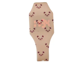 Montre mixte LED chiffres invisibles silicone rose imprimé panda