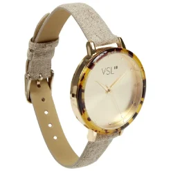 Montre ronde à cadran écaille