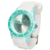 Montre silicone VSL verte et blanche