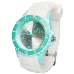 Montre silicone VSL verte et blanche