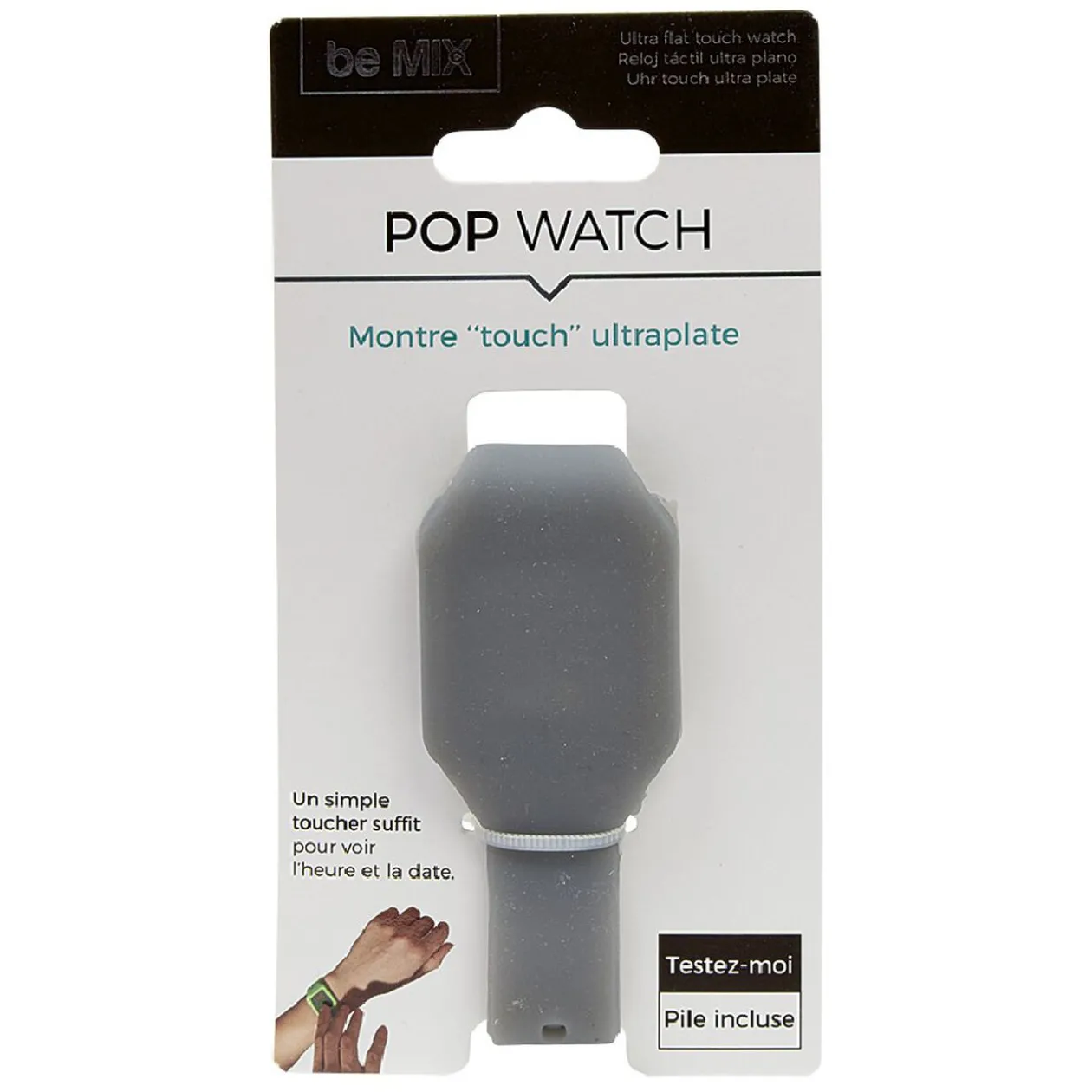 Montre touch Ultra plate bracelet silicone uni
