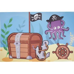 Mosaïque géante à sticker thème pirate x4 - 40x60cm