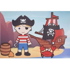 Mosaïque géante à sticker thème pirate x4 - 40x60cm
