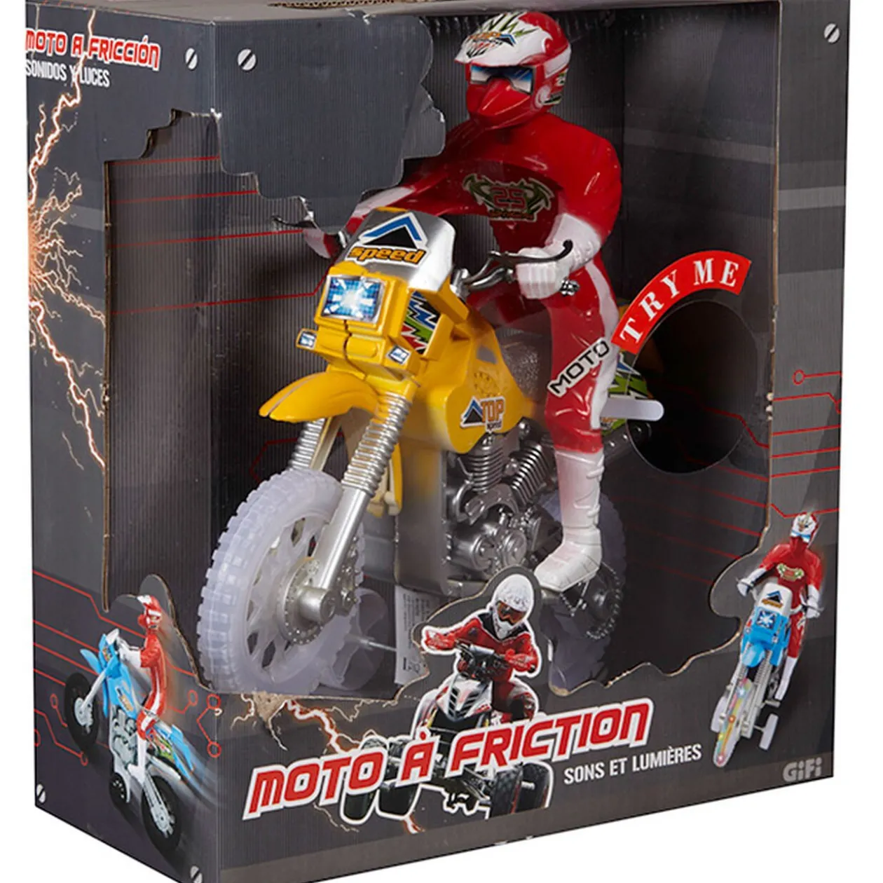 Moto cross à friction son et lumière