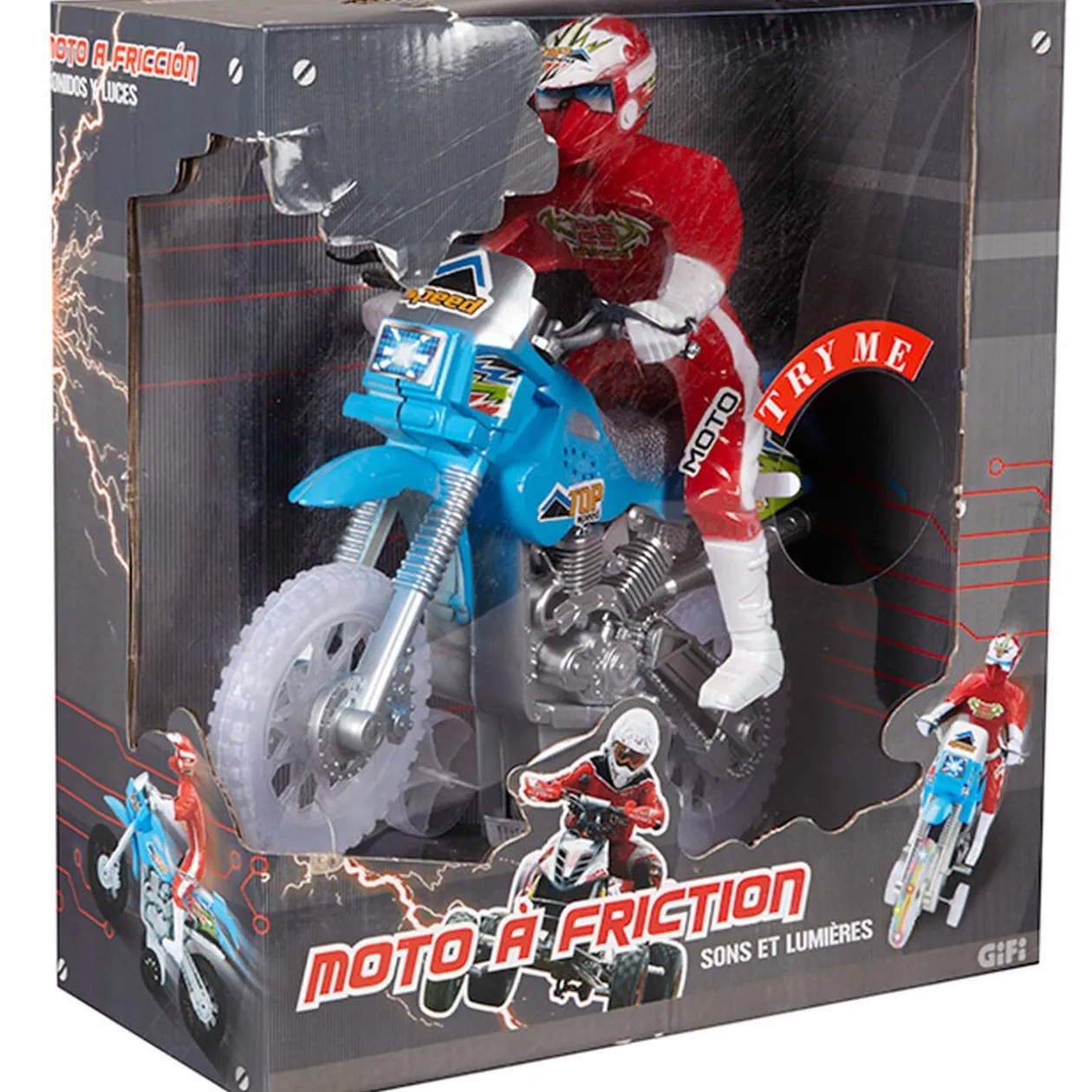 Moto cross à friction son et lumière