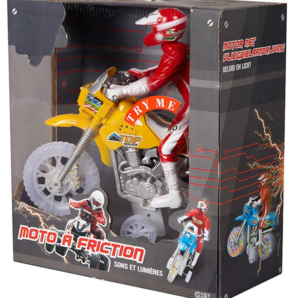 Moto cross à friction son et lumière