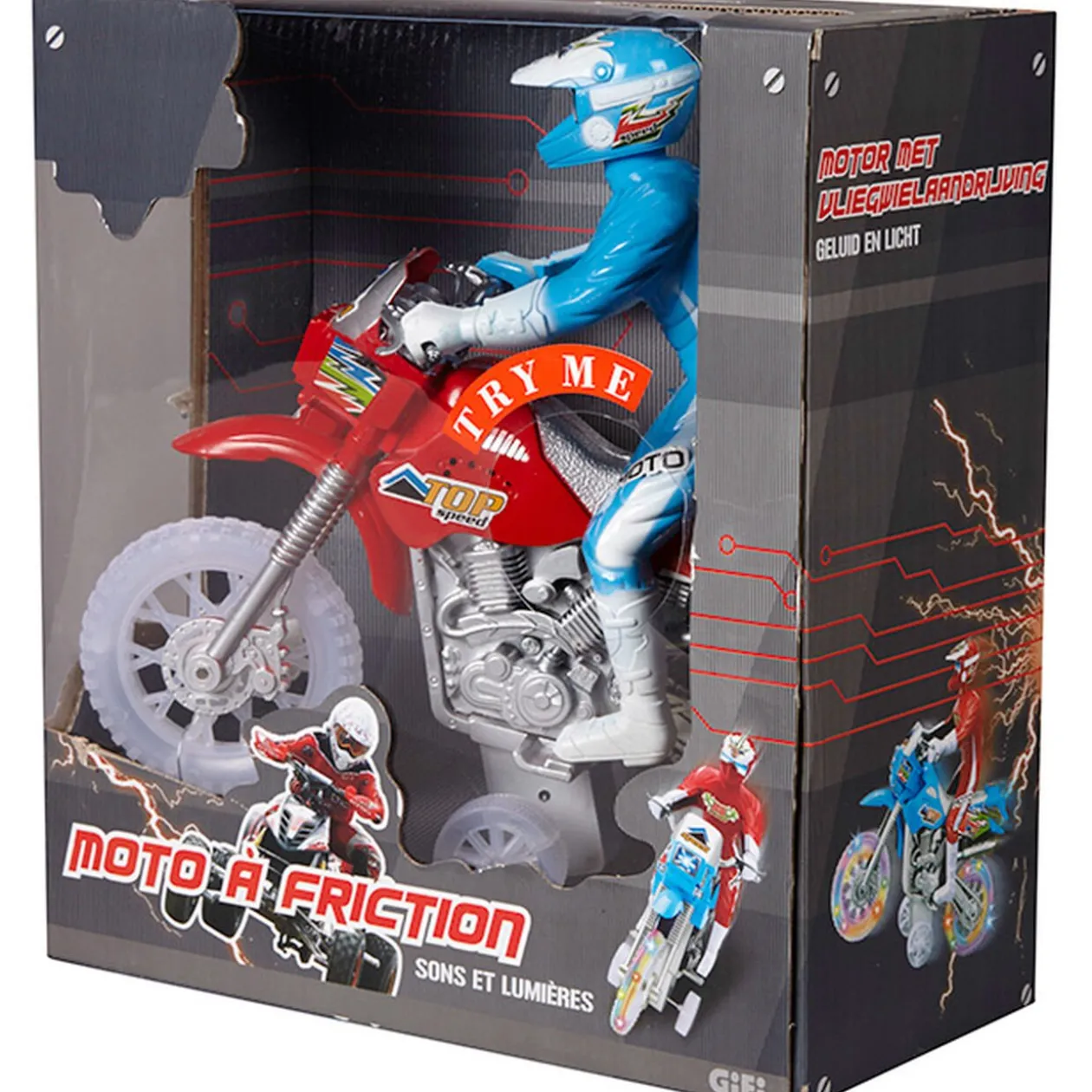 Moto cross à friction son et lumière