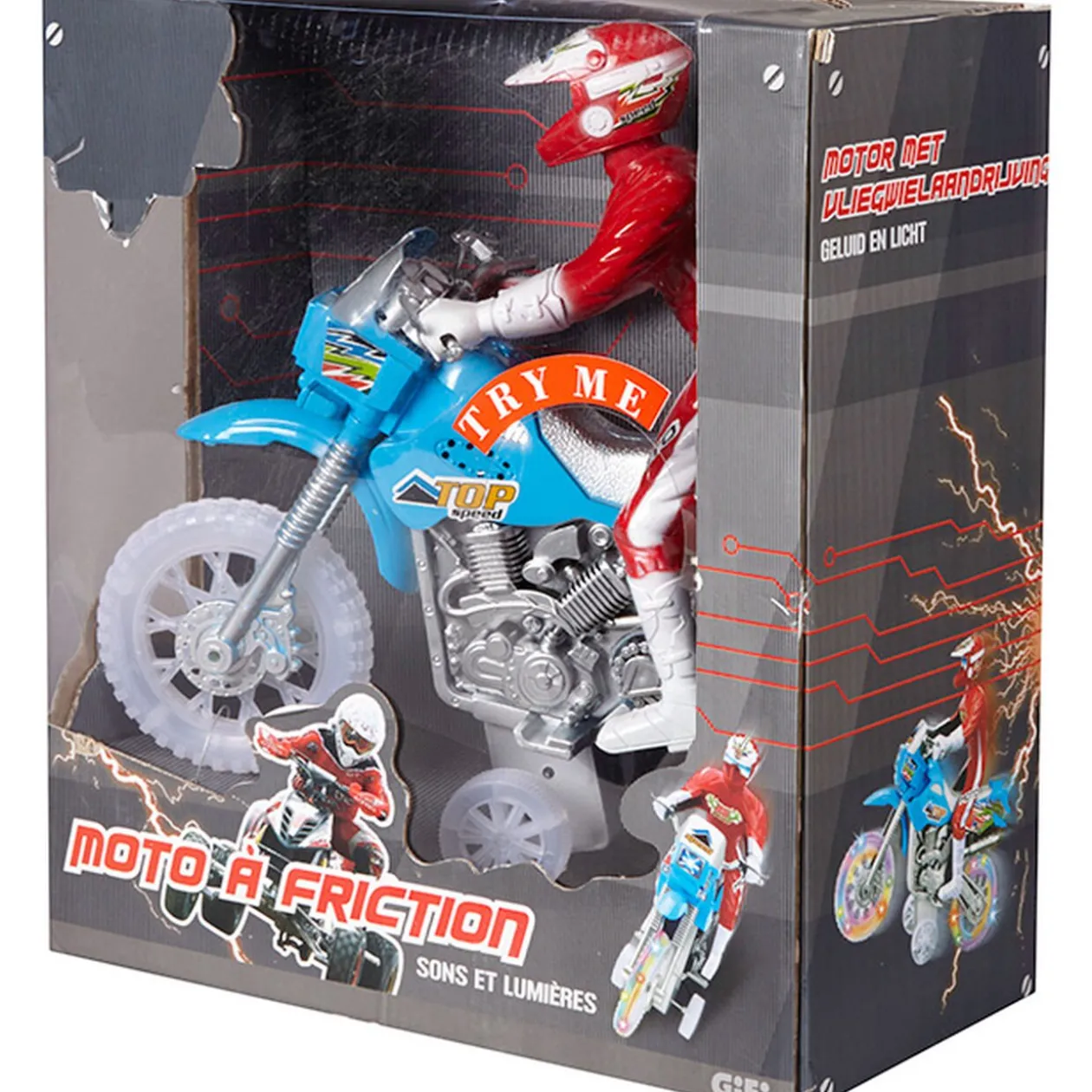 Moto cross à friction son et lumière