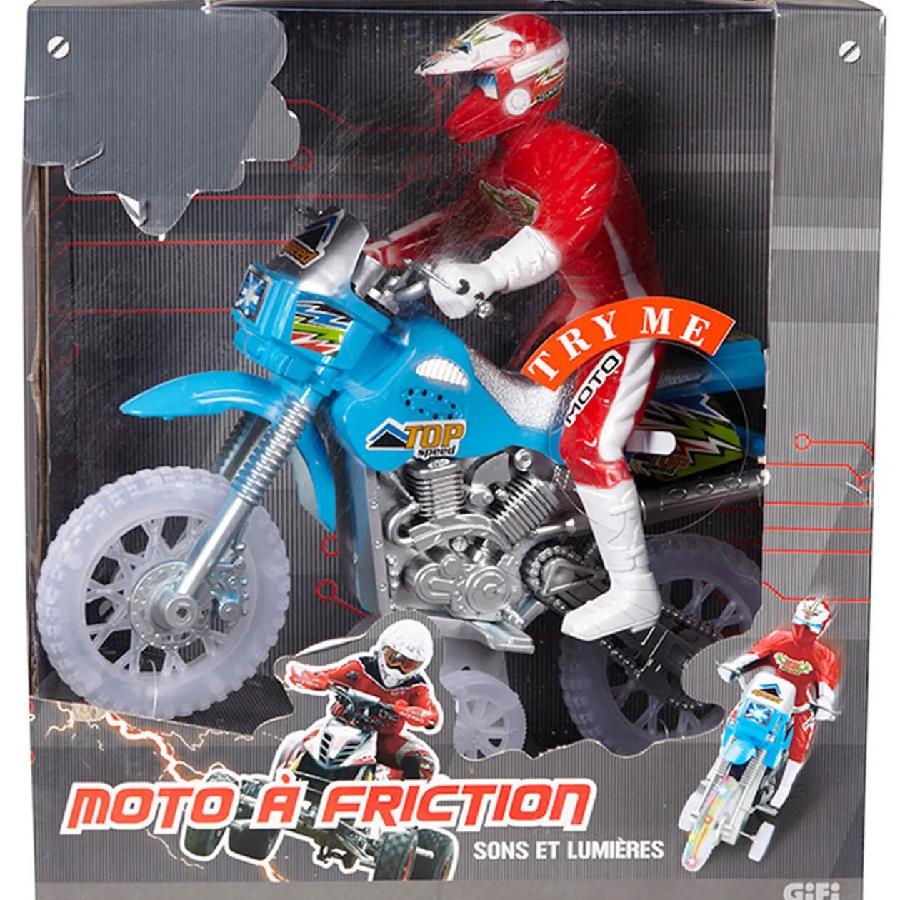 Moto cross à friction son et lumière