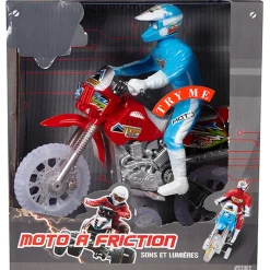Moto cross à friction son et lumière