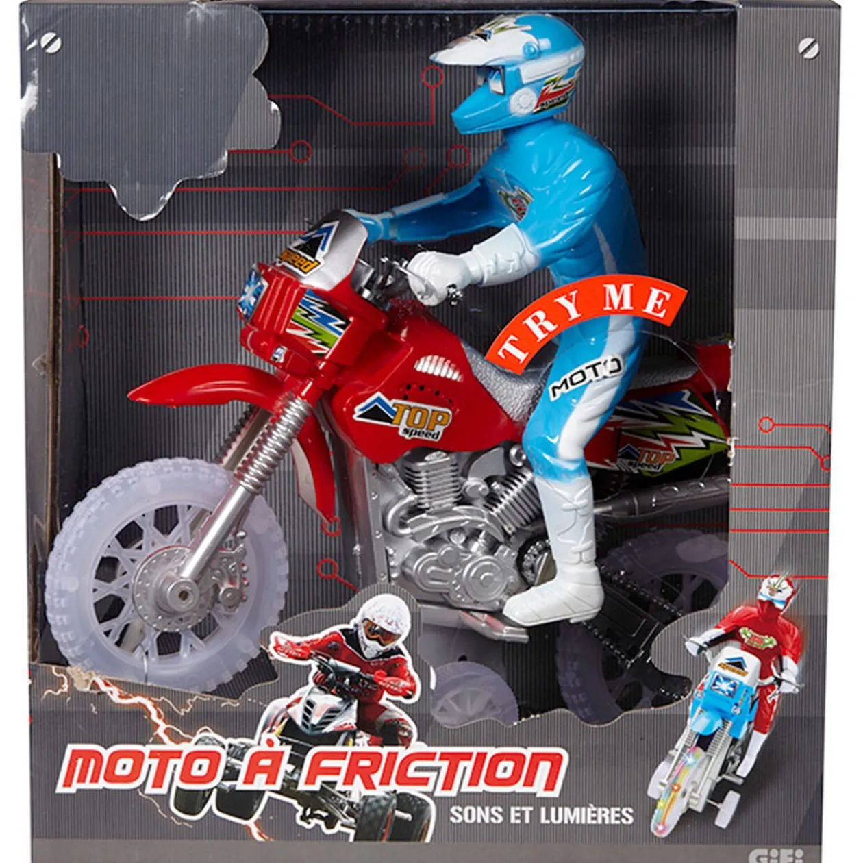 Moto cross à friction son et lumière