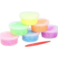 Mousse argile à modeler couleur fluo x 6