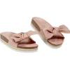 Mules Femme tissu rose avec noeud T36-40