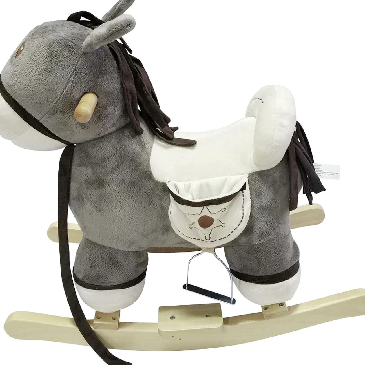 Âne à bascule gris