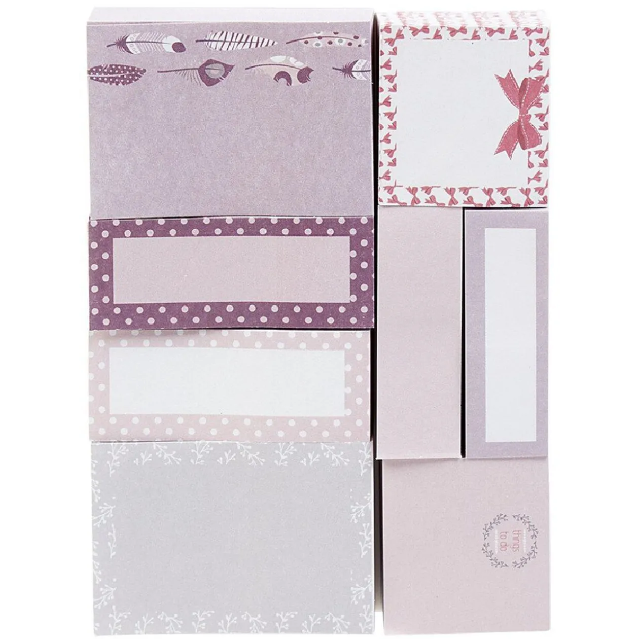 Note adhésive papier fantaisie 8 formes