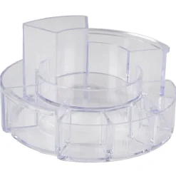 Organisateur cosmétique rond transparent 9 compartiments