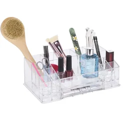 Organisateur cosmétique transparent 17 compartiments