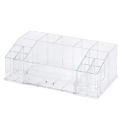 Organisateur cosmétique transparent 17 compartiments
