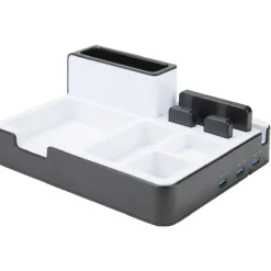 Organisateur de bureau support smartphone ports USB x3