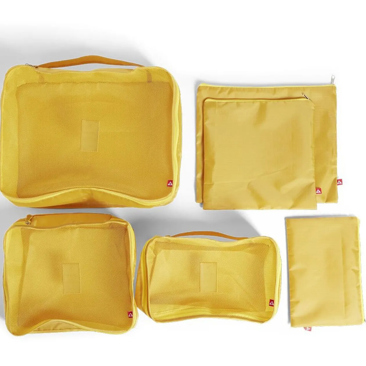 Organisateur de valise jaune x6