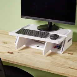 Organiseur de bureau 48x30x13cm polystyrène blanc