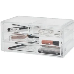 Organiseur rangement cosmétique 2 tiroirs + 1 grand