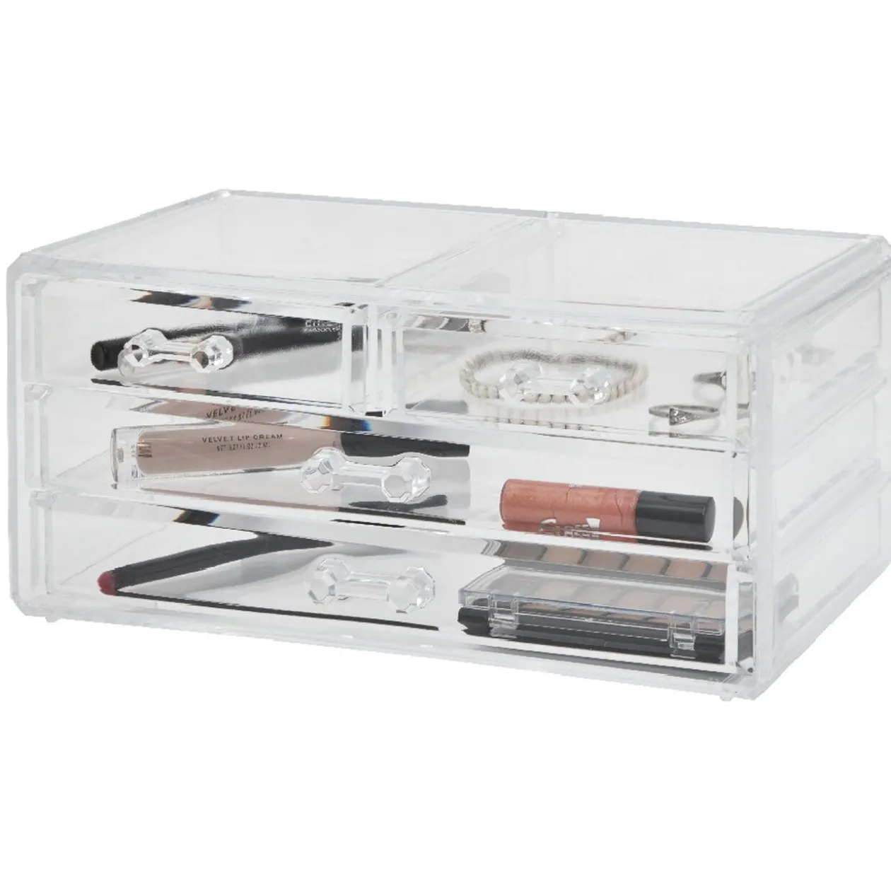 Organiseur rangement cosmétique 2 tiroirs + 1 grand