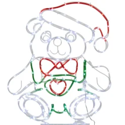 Ourson tube solaire 120 led multicolores