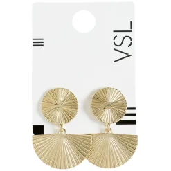 Paire de boucles d'oreilles effet strié