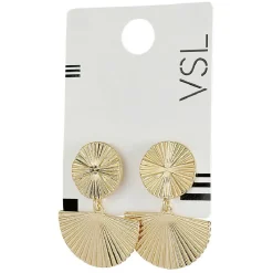 Paire de boucles d'oreilles effet strié