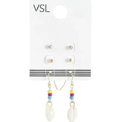 Paire de boucles d'oreilles coquillage x3