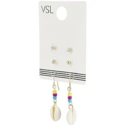 Paire de boucles d'oreilles coquillage x3
