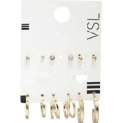 Paire de boucles d'oreilles puces et créoles x6